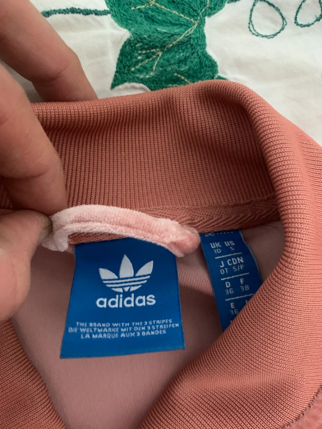 Adidas Velvet Track Jacket Rose Size 10 - photo 2