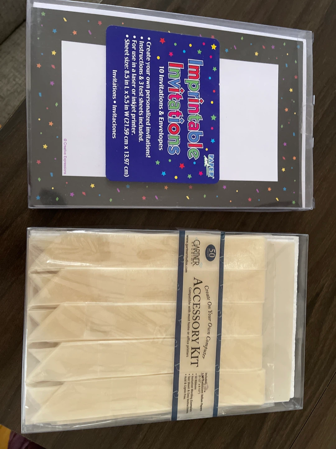 Imprintable Invitations & Envelopes (10 Count)