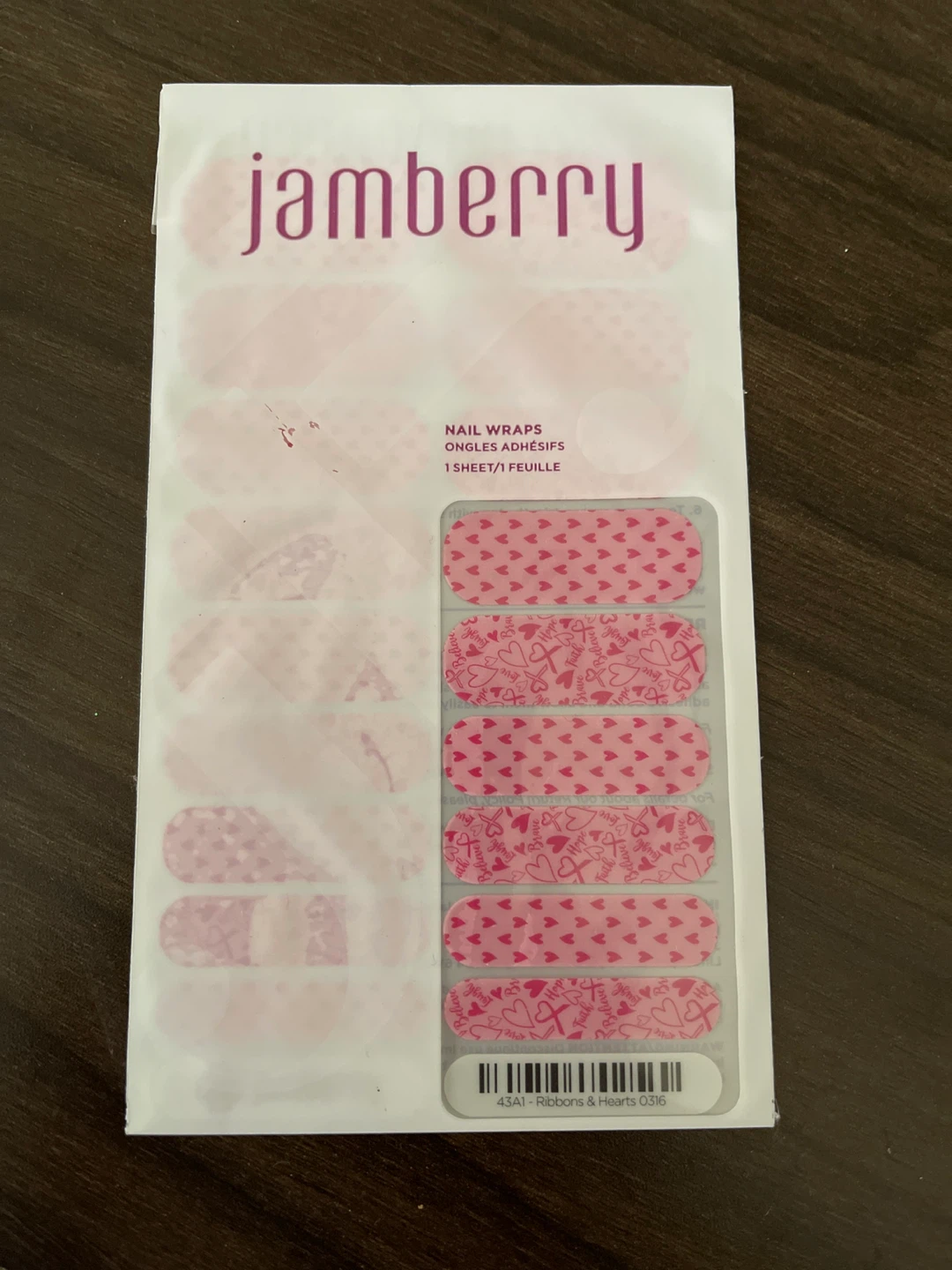 Jamberry Nail Wraps - Ribbons & Hearts