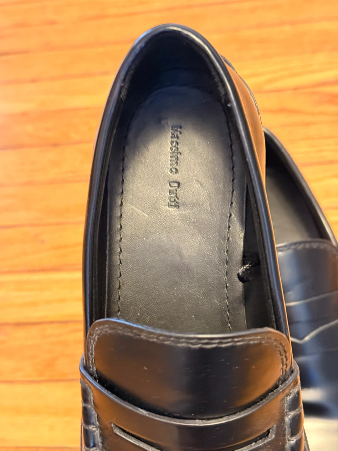 Massimo Dutti Black Leather Loafers - Size 37 - photo 3