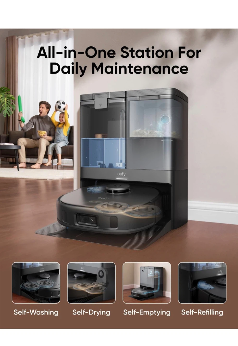 eufy Robot Vacuum and Mop with Self-Emptying Station - photo 2
