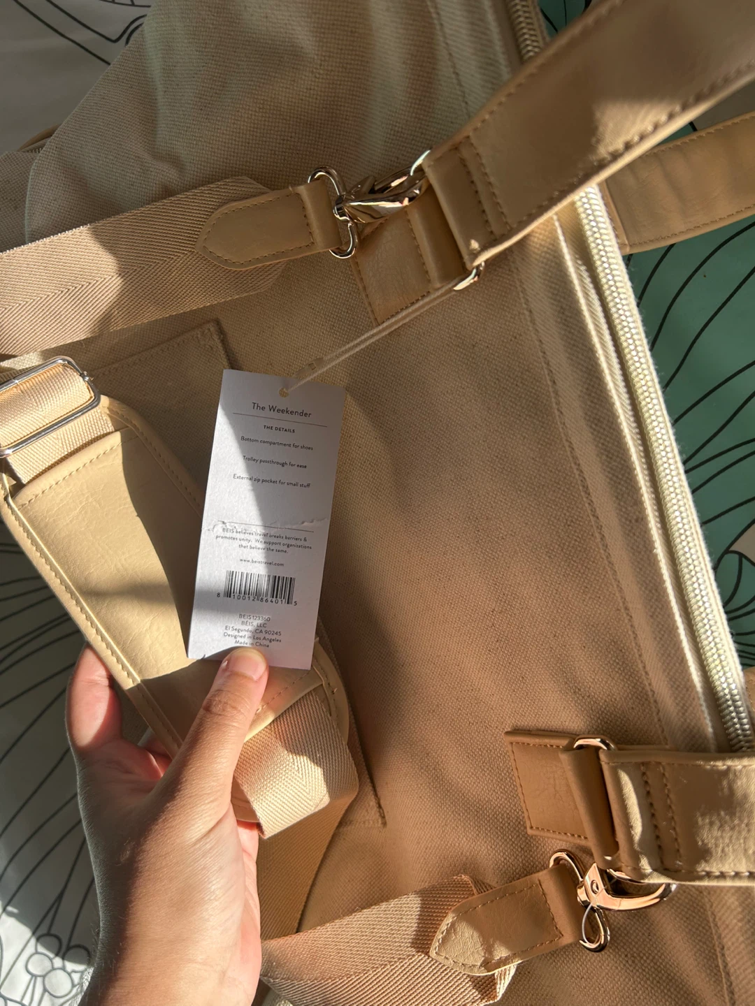 BEIS The Weekender Bag in Beige BNWT - photo 5
