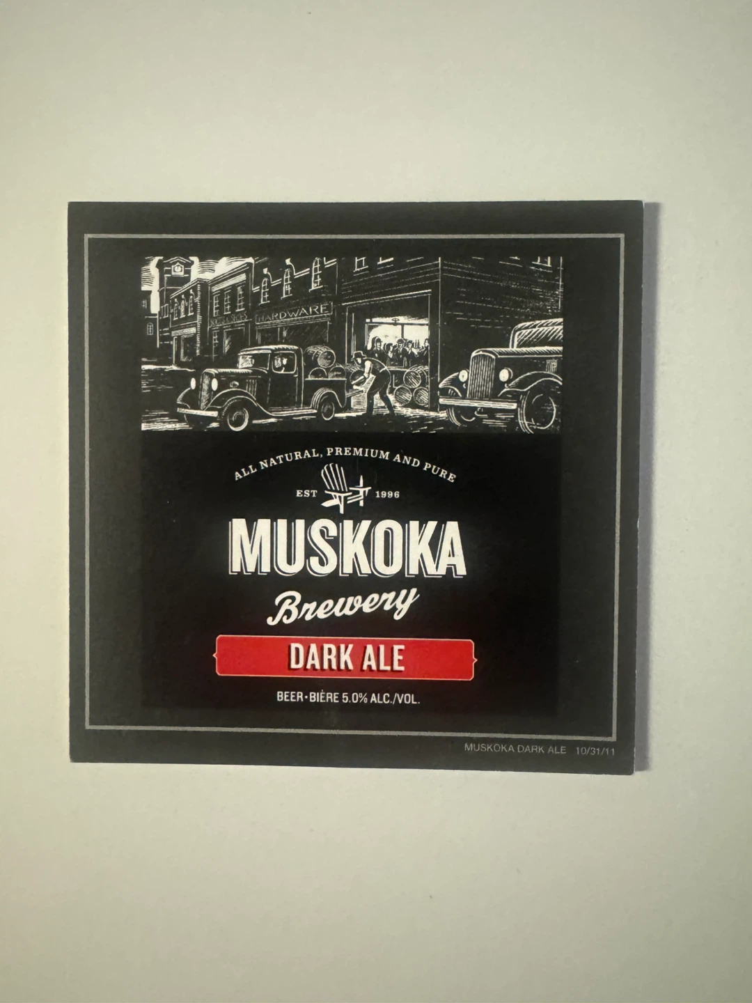 Muskoka Brewery Dark Ale Beer Placard