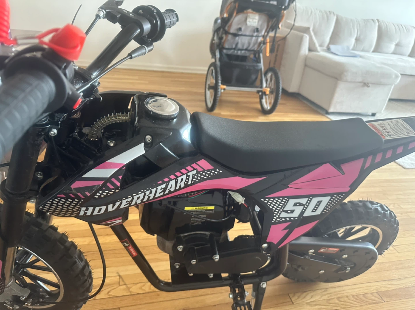 Hoverheart 50cc Mini Dirt Bike - Pink/Black