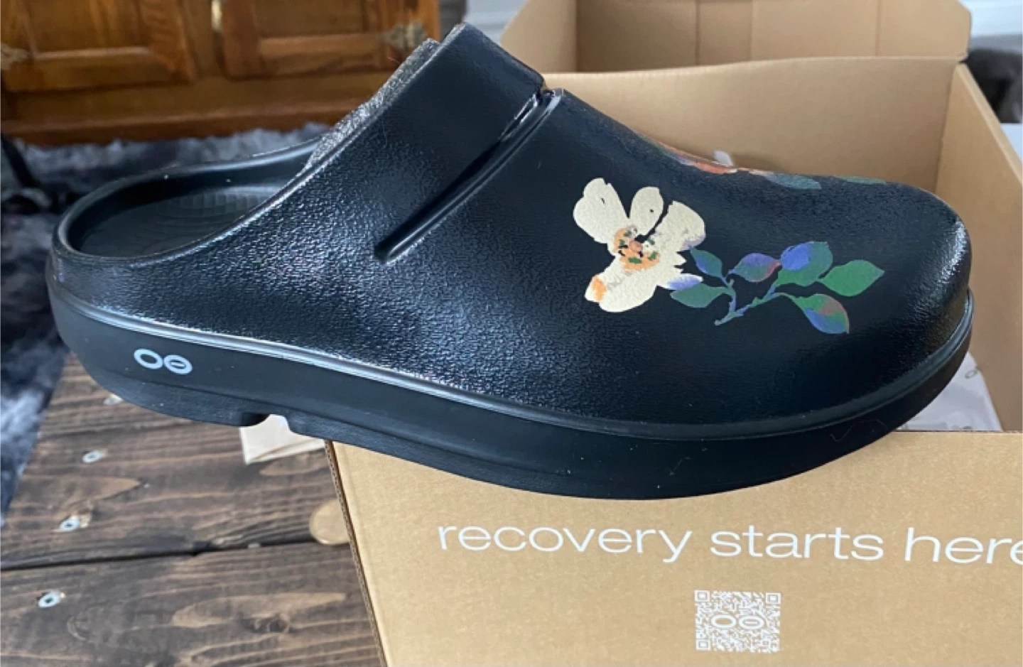 OOFOS Women's Limited Clog Black Floral - photo 4