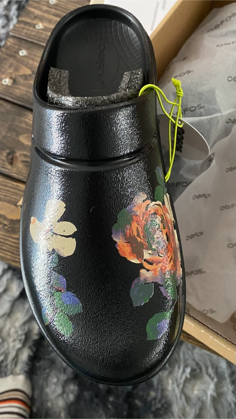 OOFOS Women's Limited Clog Black Floral - photo 5