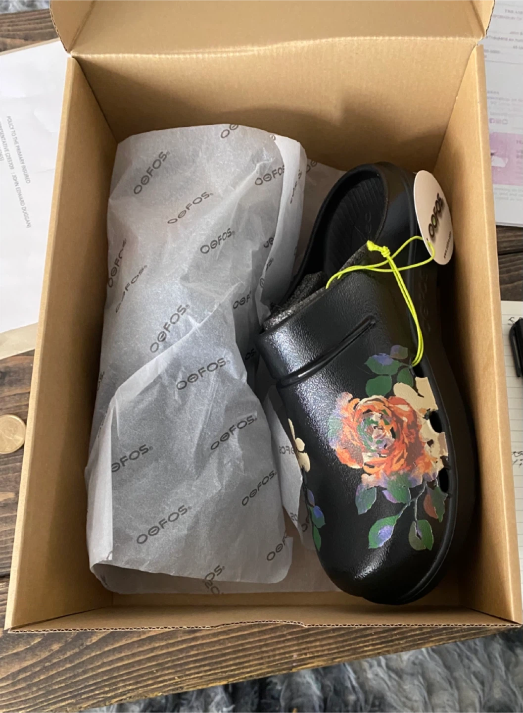OOFOS Women's Limited Clog Black Floral - photo 3