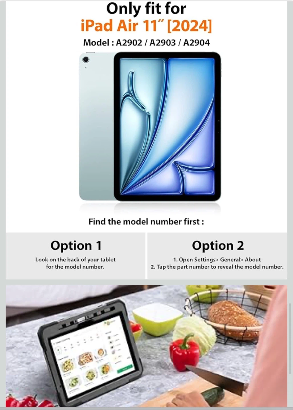 iPad Air 11" 2024 M2 Multi-Layer Protection Case with Strap - photo 5