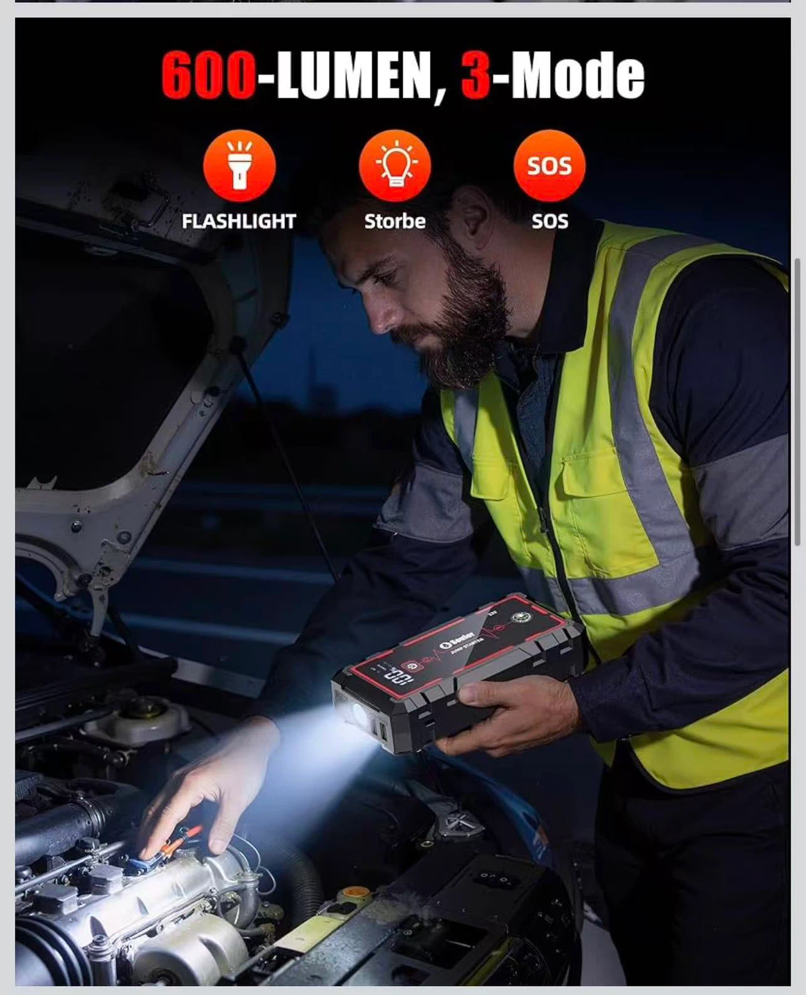 18W Fast Charging Portable Car Jump Starter - photo 3