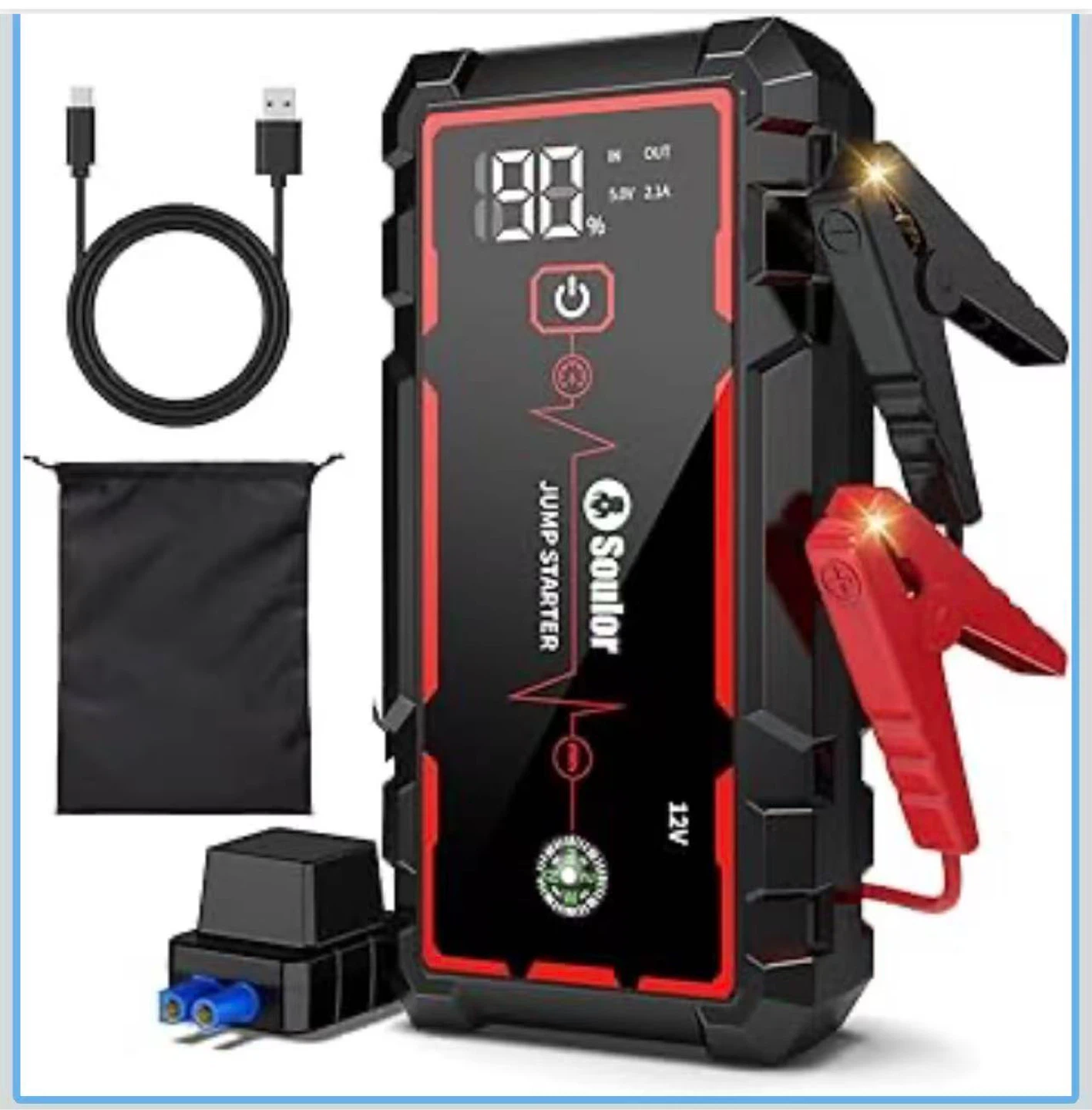 18W Fast Charging Portable Car Jump Starter