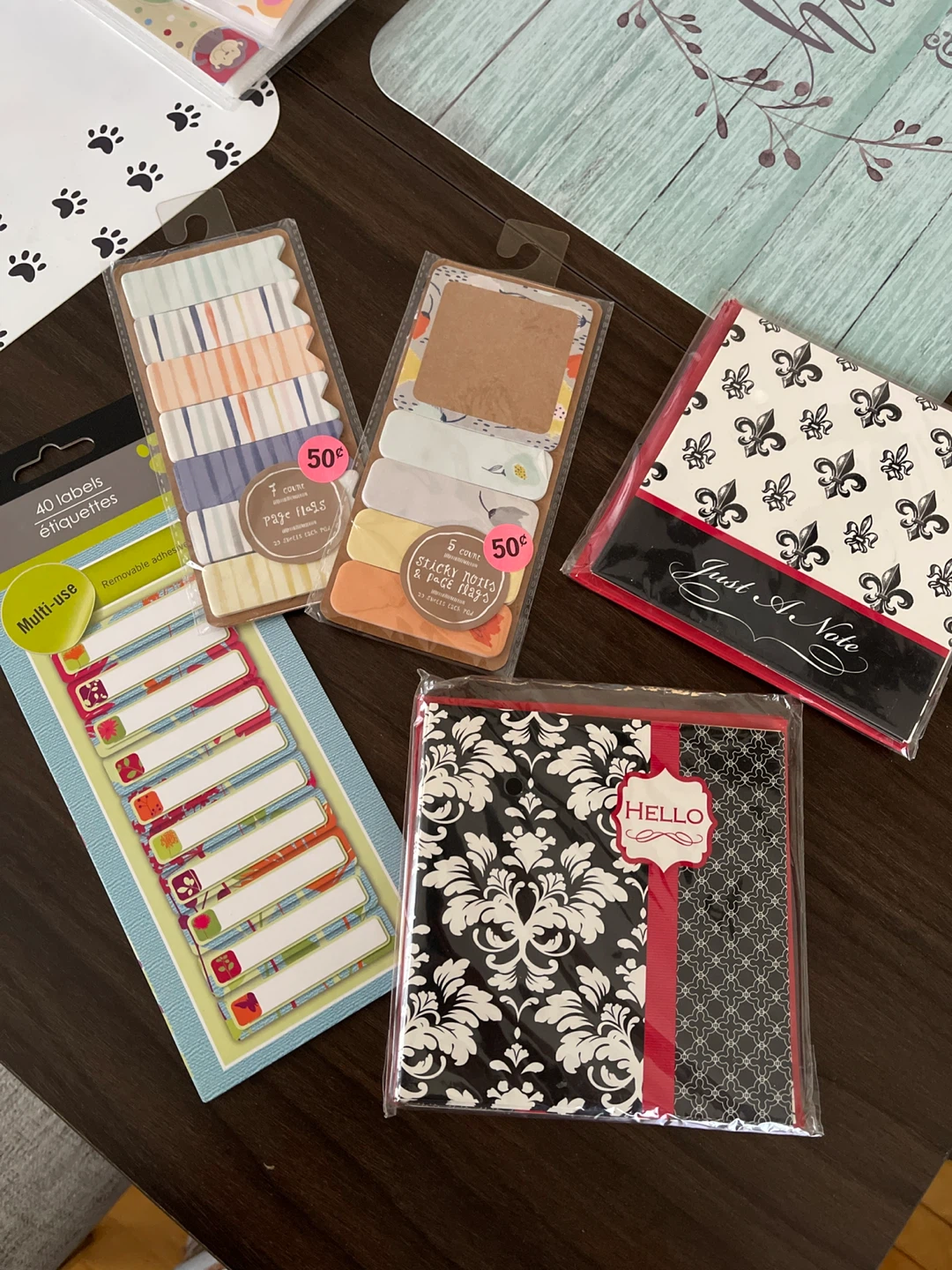 Stationery Lot: Labels, Sticky Notes, and Notecards