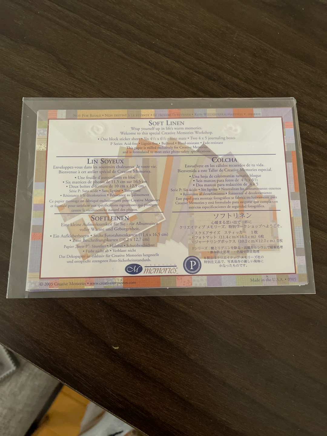 Creative Memories Soft Linen Sticker Sheet & Photo Mats