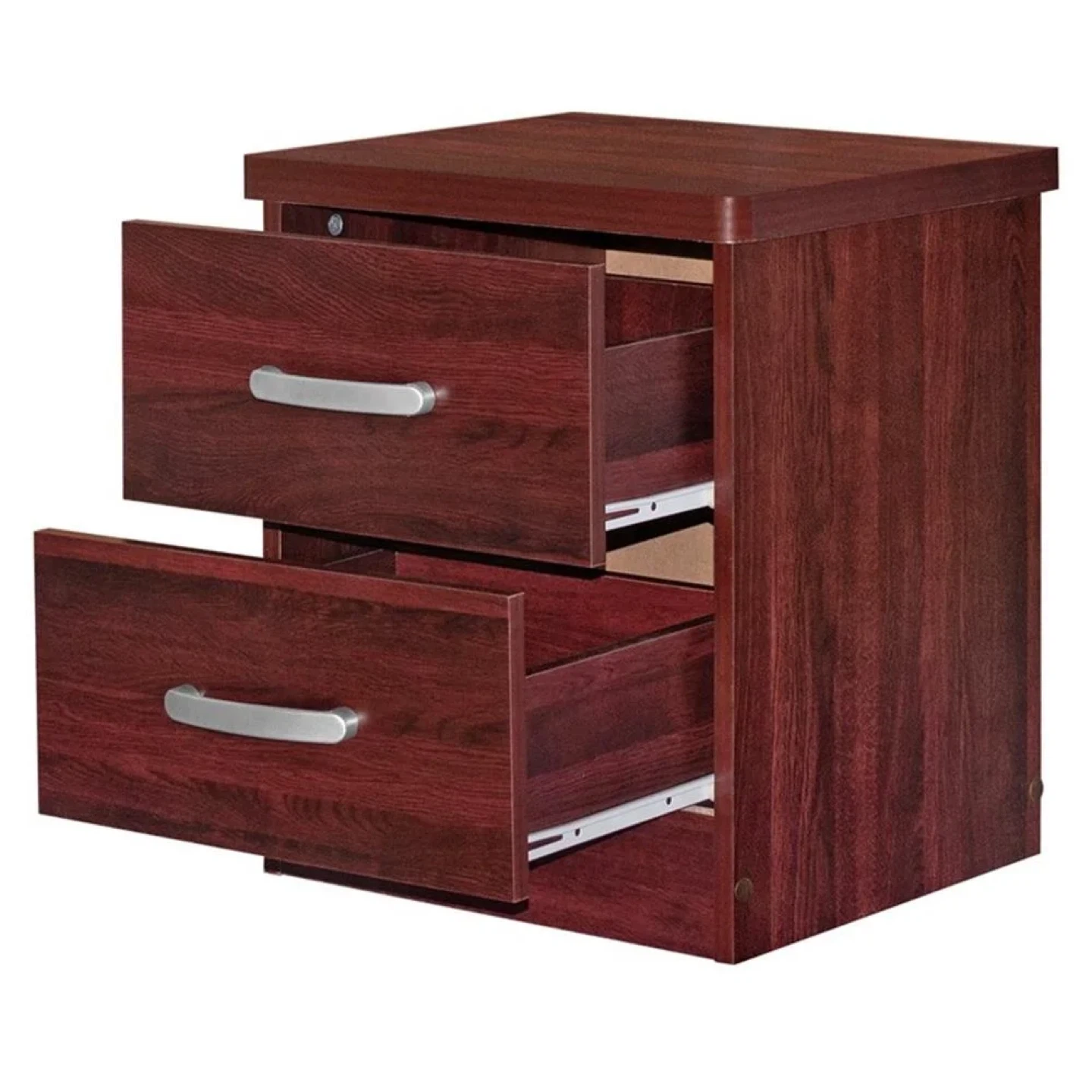 🧡2-Drawer Brown Bedside Table