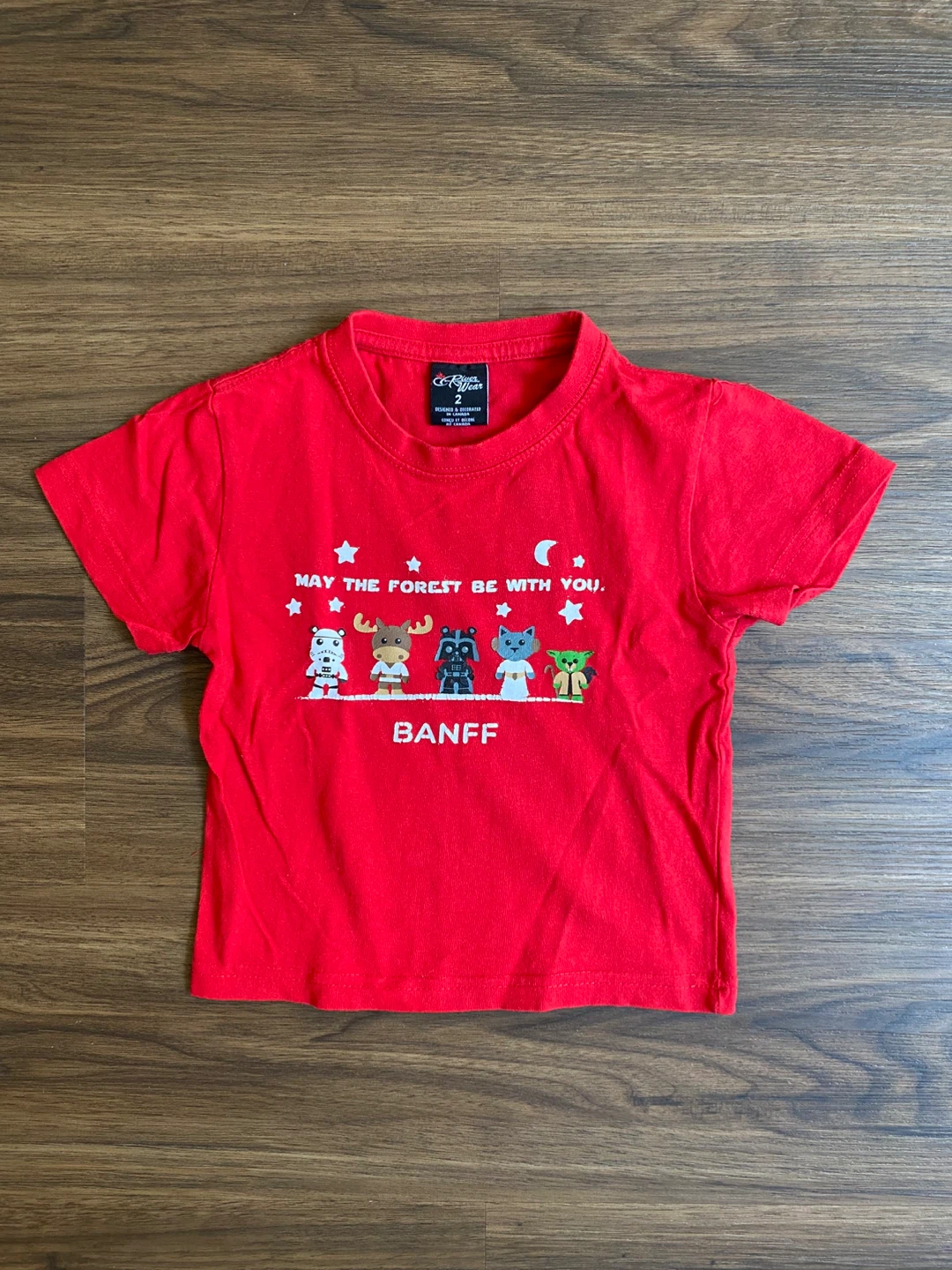 Red Banff Star Wars Themed T-Shirt Size 2 🧡
