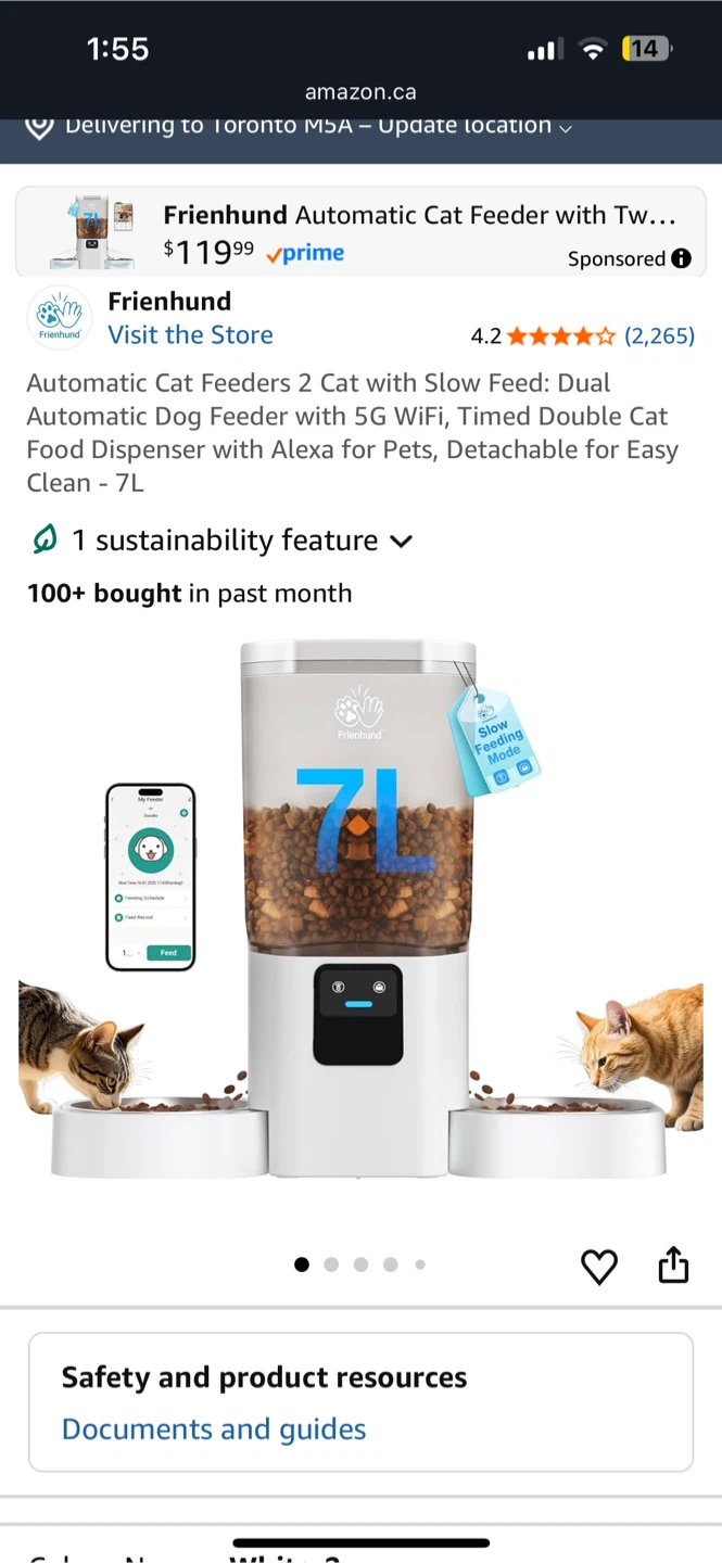 NEW double pet feeder (wifi)