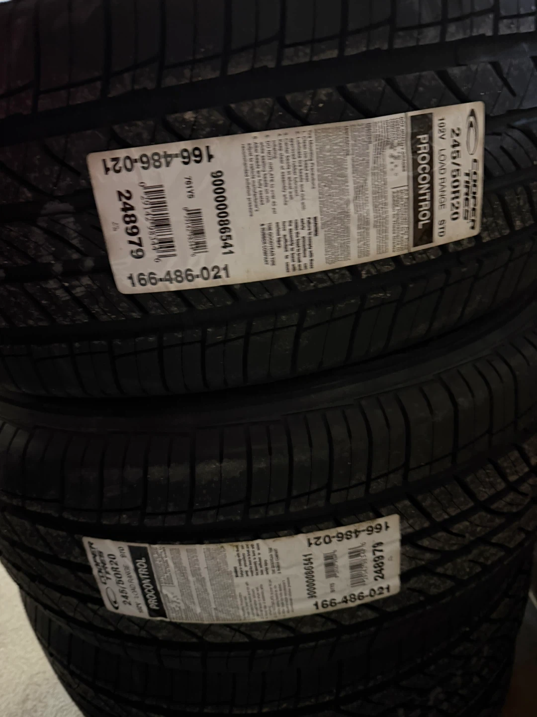 Cooper ProControl Tires - 245/50R20 (Set of 4)