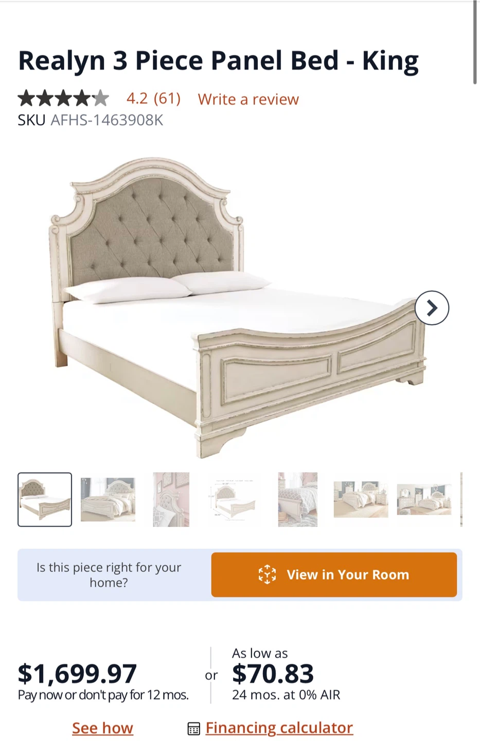 Re alvn 3 Piece Panel Bed - King - photo 3