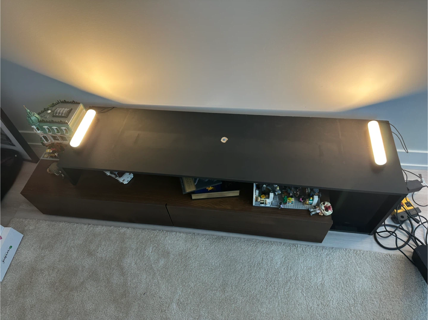 TV Stand/Unit - Dark Wood & Black - photo 3