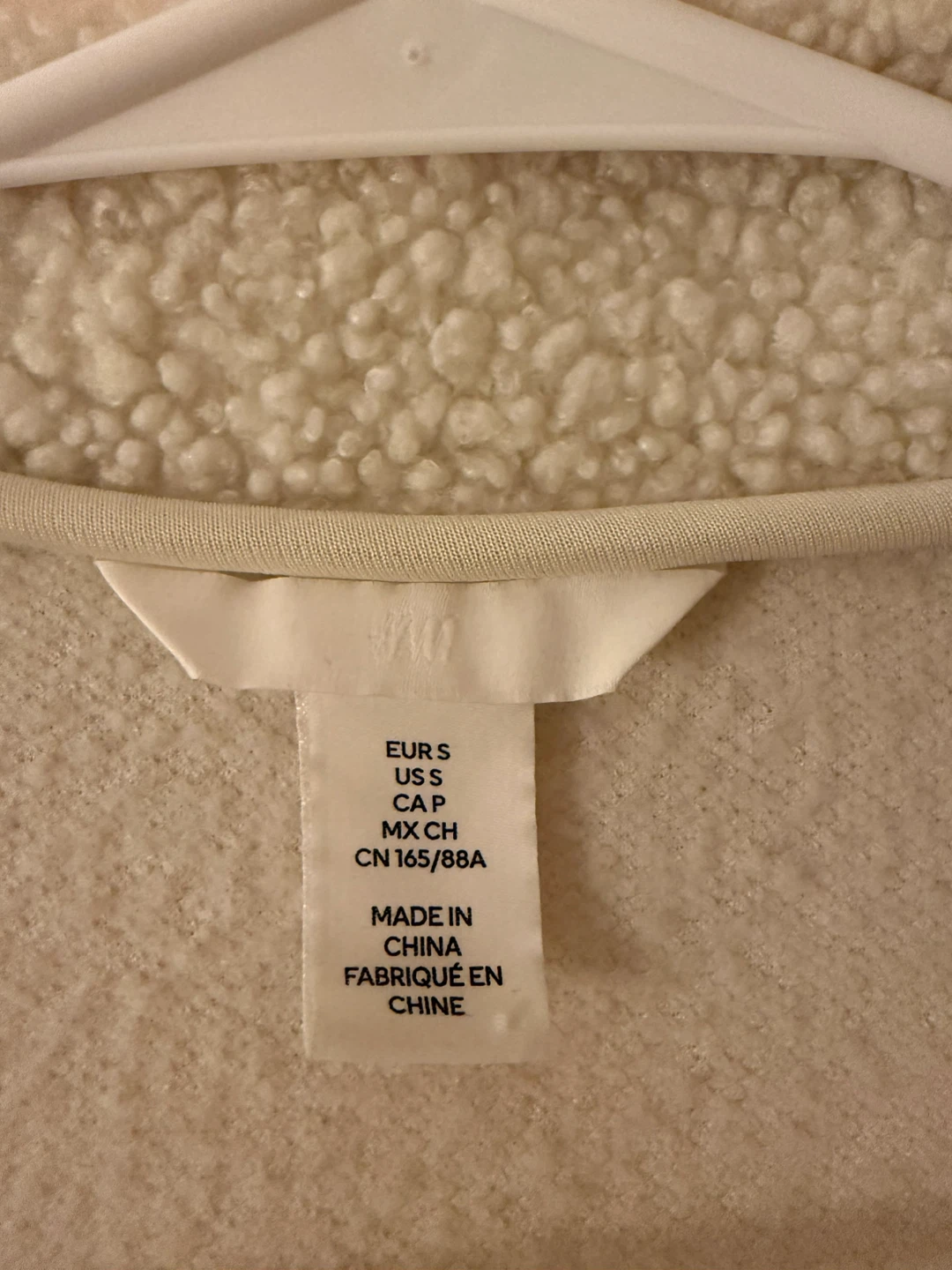 H&M Women’s Light Cream Teddy Fleece Jacket S - photo 2