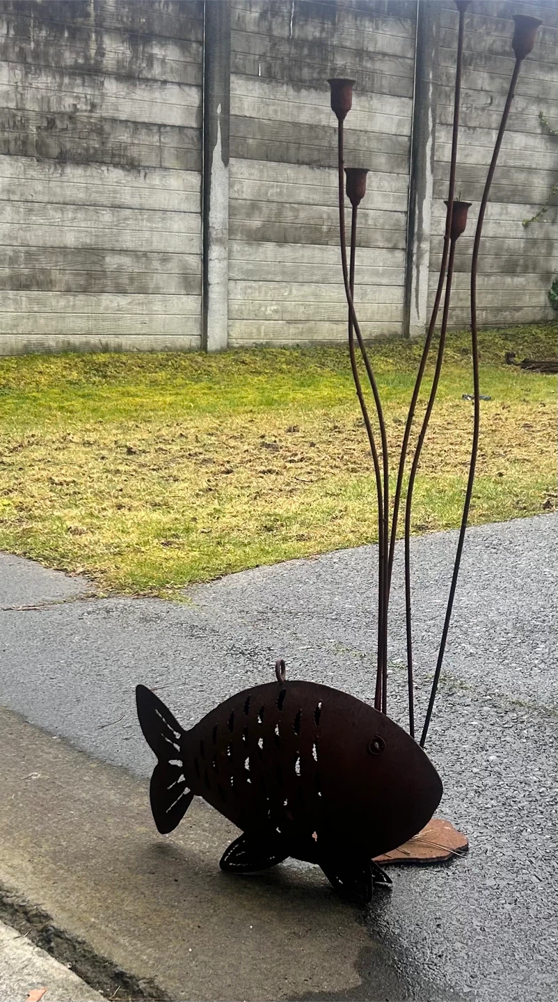 Free Metal Fish and Candlestick Holder - photo 2