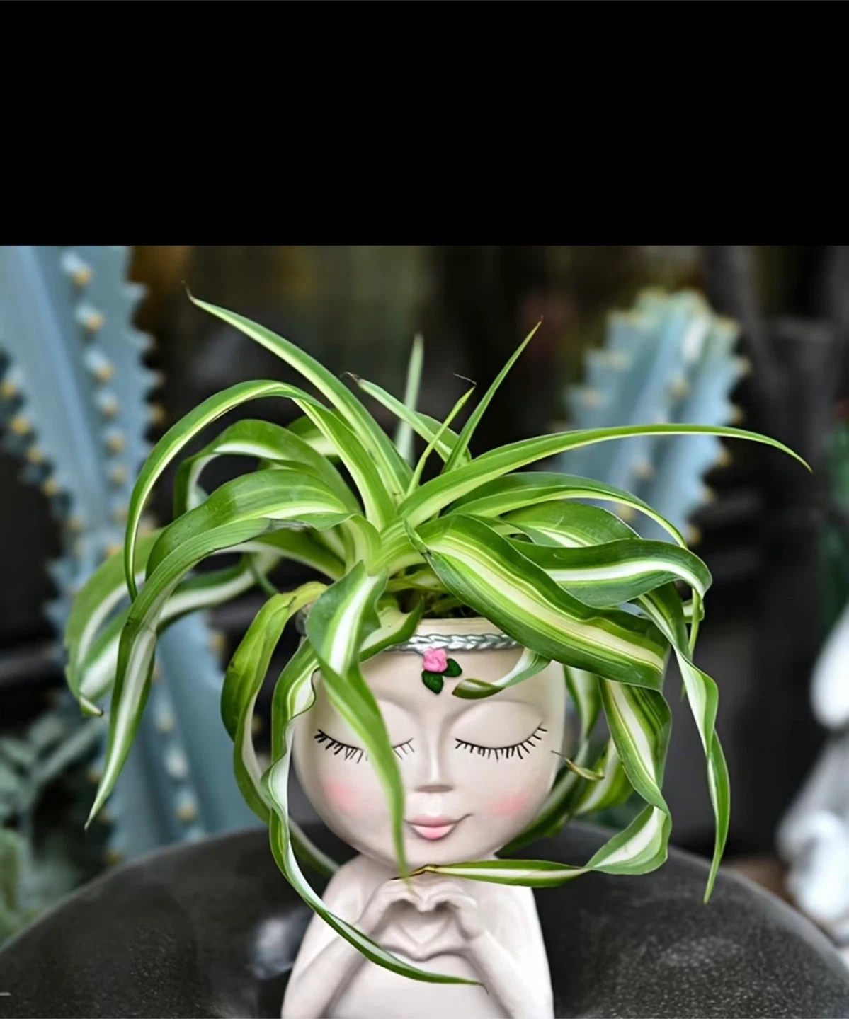 🧡Decorative Face Planter Pot Creative White - photo 2