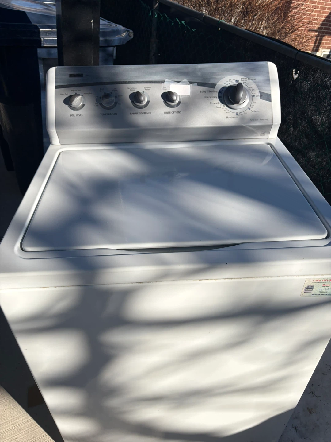 White Top Load Washing Machine