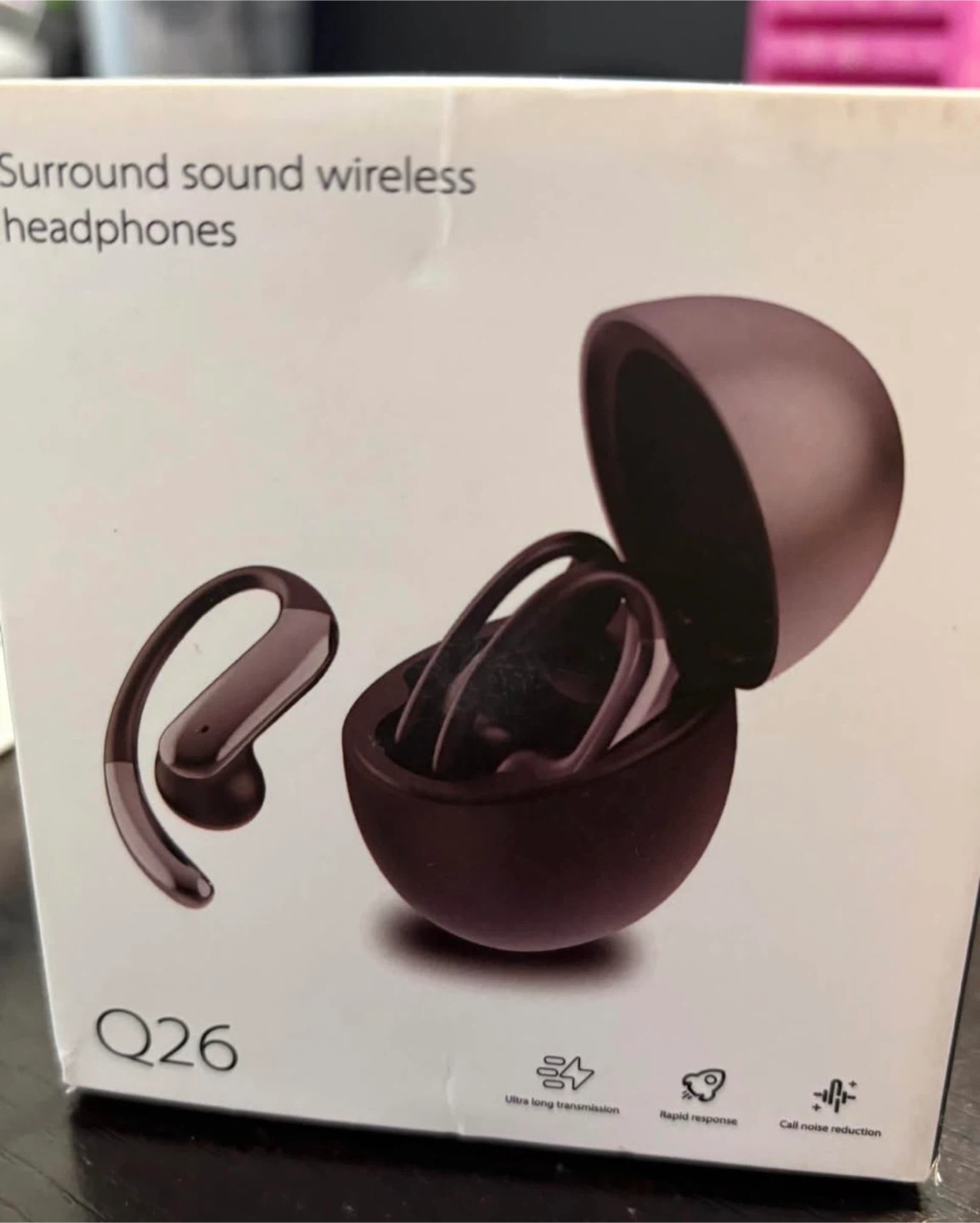 Q26 Ai White Surround Sound Wireless Headphones