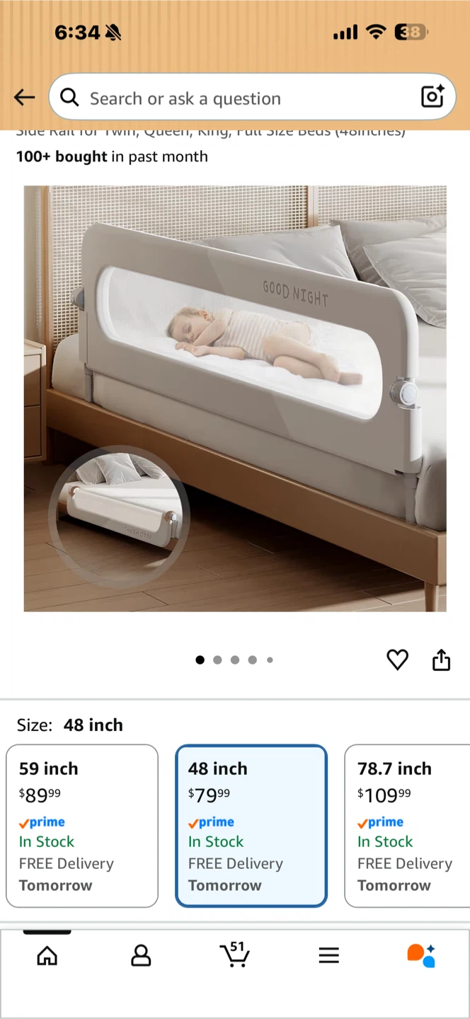 Toddler Bed Rails Guard