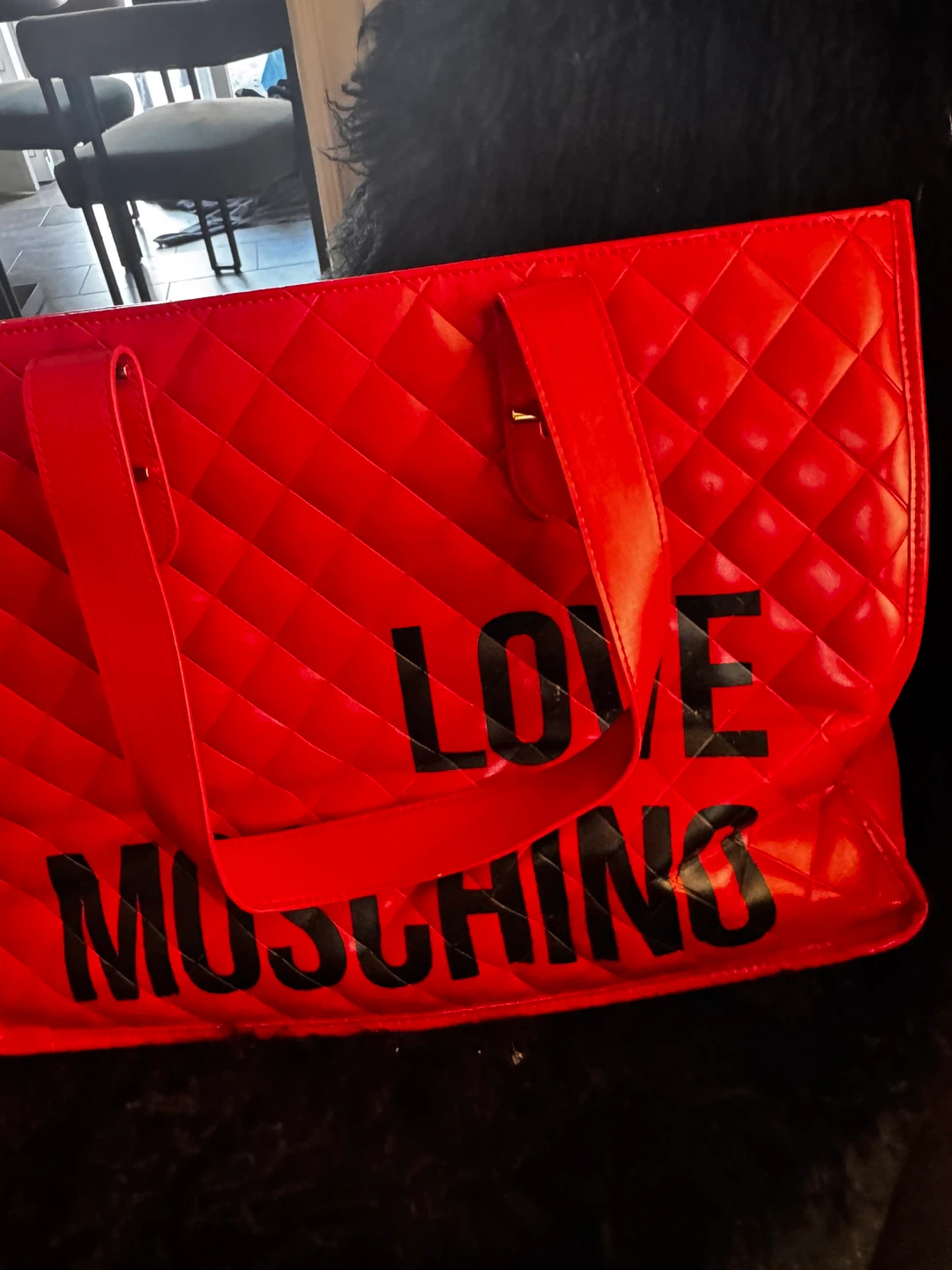 LOVE MOSCHINO Quilted Tote Bag - Red - photo 5