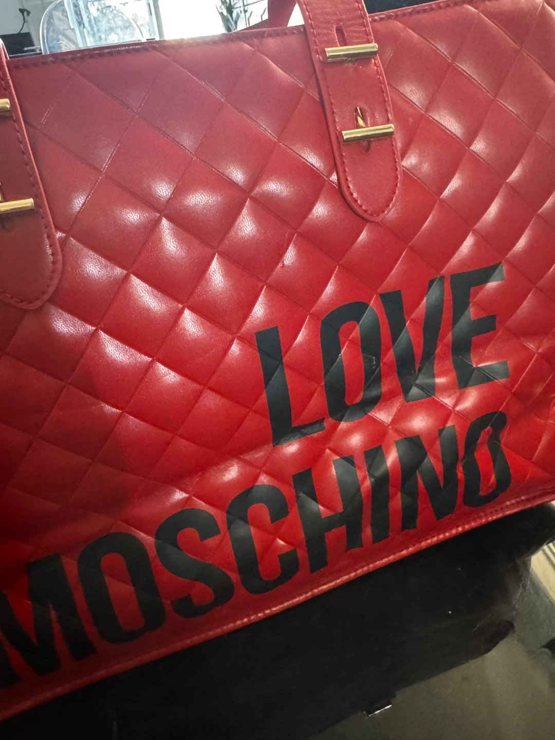 LOVE MOSCHINO Quilted Tote Bag - Red - photo 2