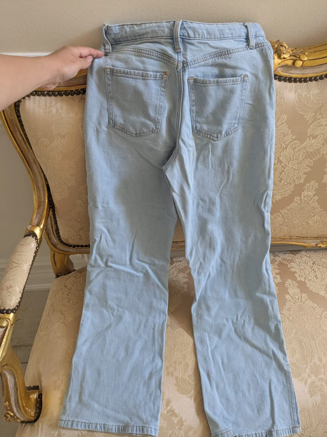H&M Light Wash Ripped Flare Jeans - Size 11-12Y - photo 2
