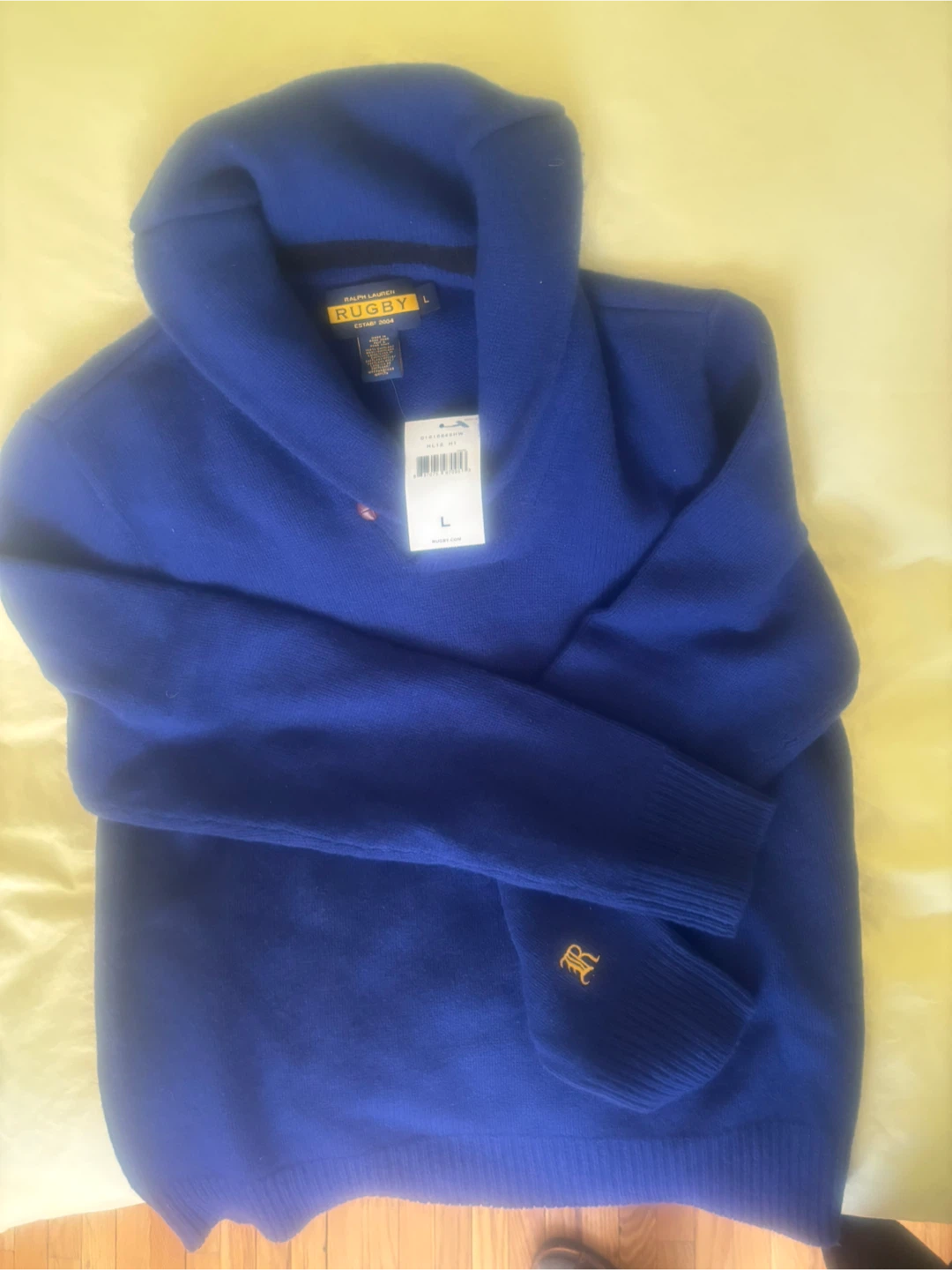 Rare find: Ralph Lauren Rugby Blue Wool Knit Sweater Size L