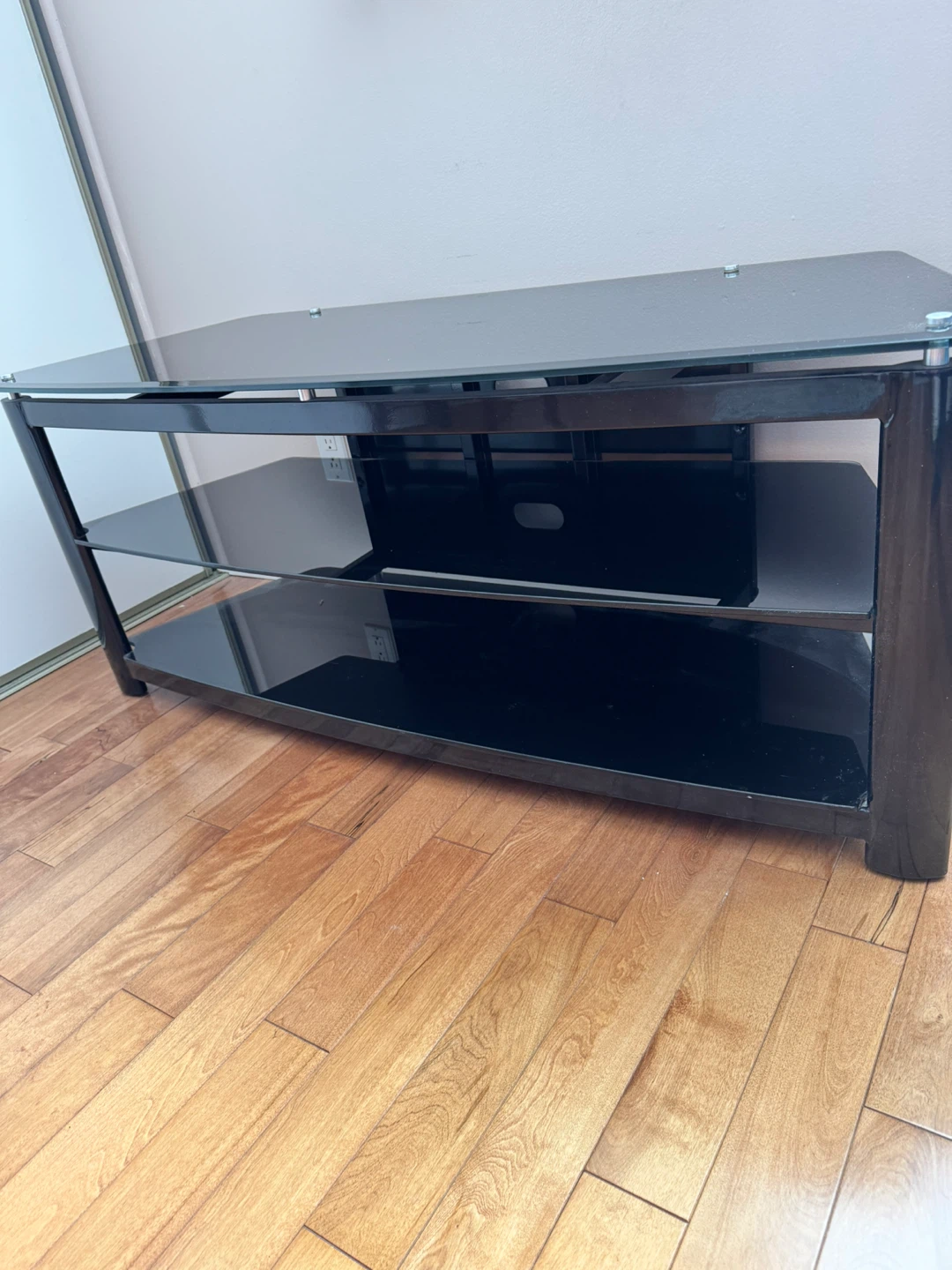 Black Glass TV Stand - 3 Tier - photo 3