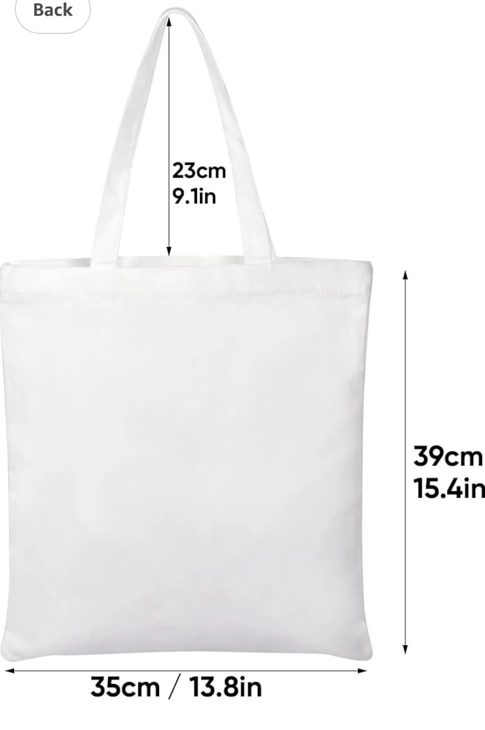 10 Pack Blank White Canvas Tote Bags - 16oz Cotton - photo 4