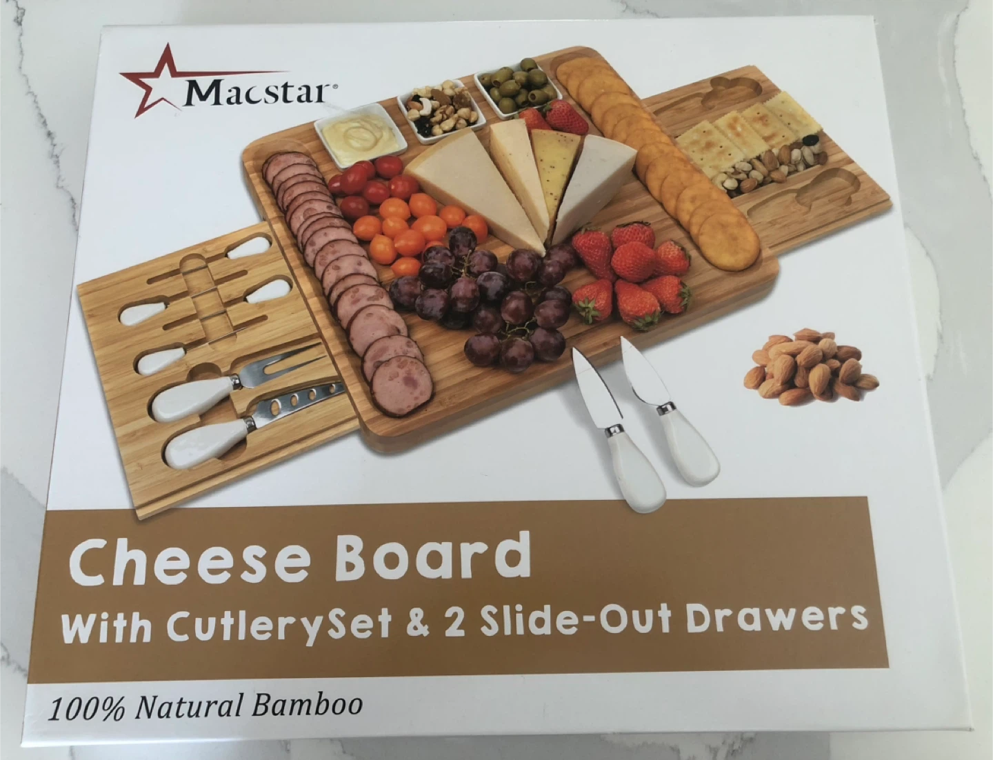 Cheese Board with Cutlery Set 🧡 - Like New