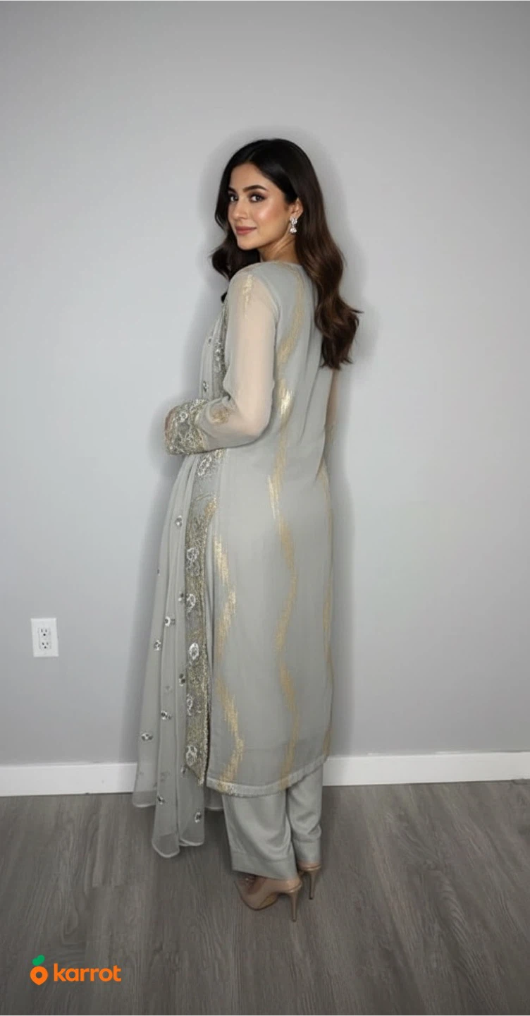 Pure Chiffon Pakistani Dress - photo 2