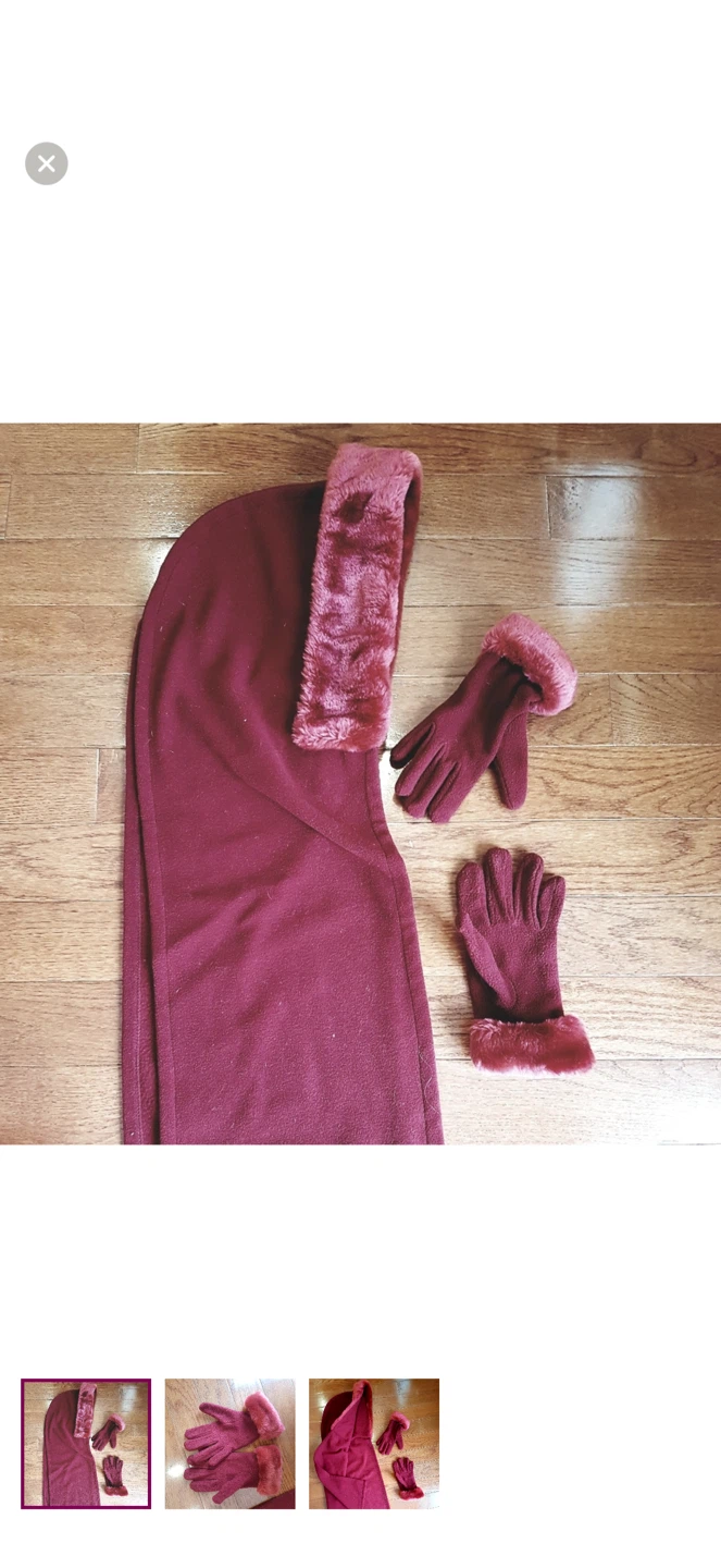 Women's Fleece Gloves with Faux Fur Trim