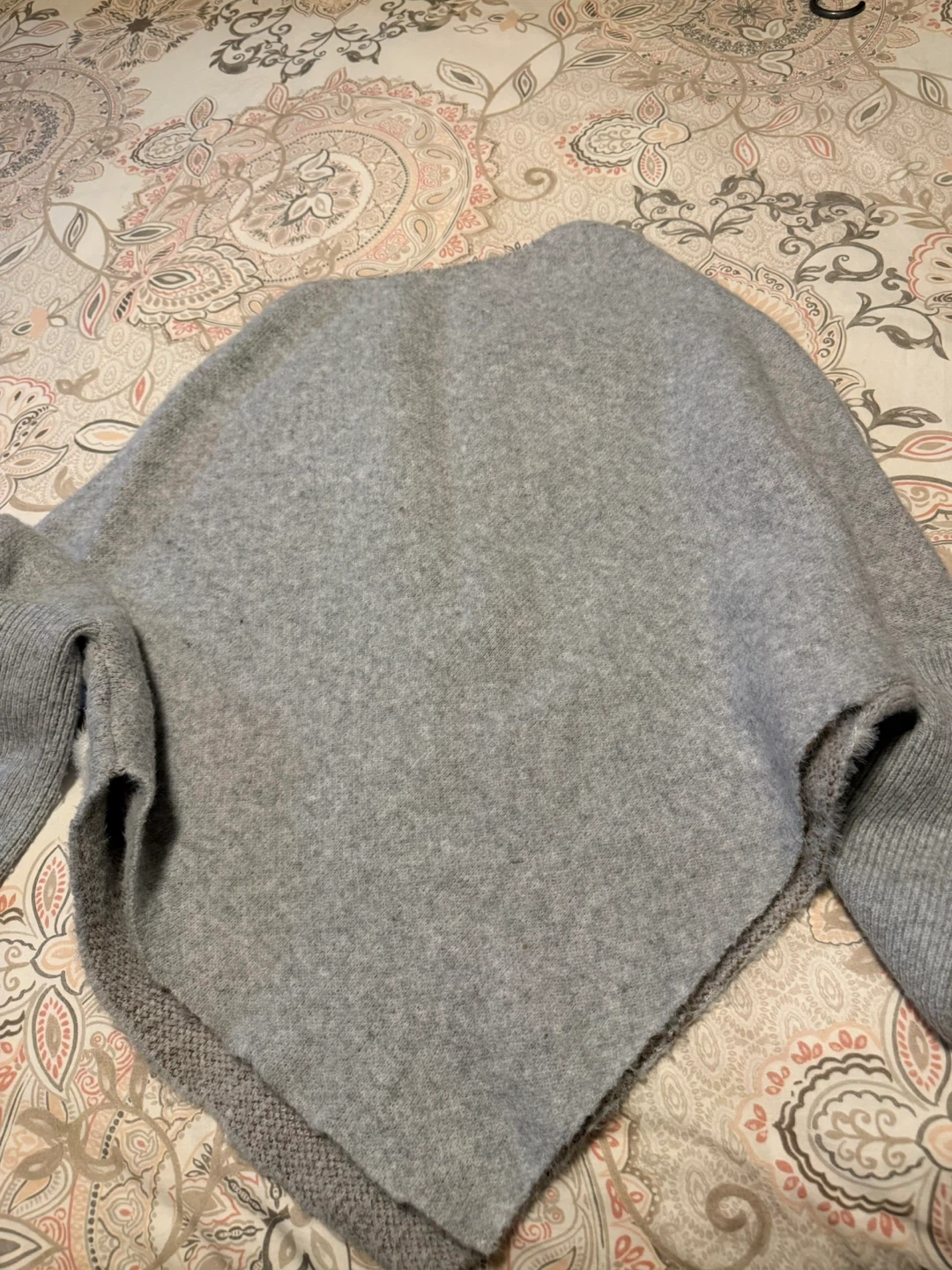 Women Grey Sweater with Daisy Embroidery. Priced to clear! - photo 2
