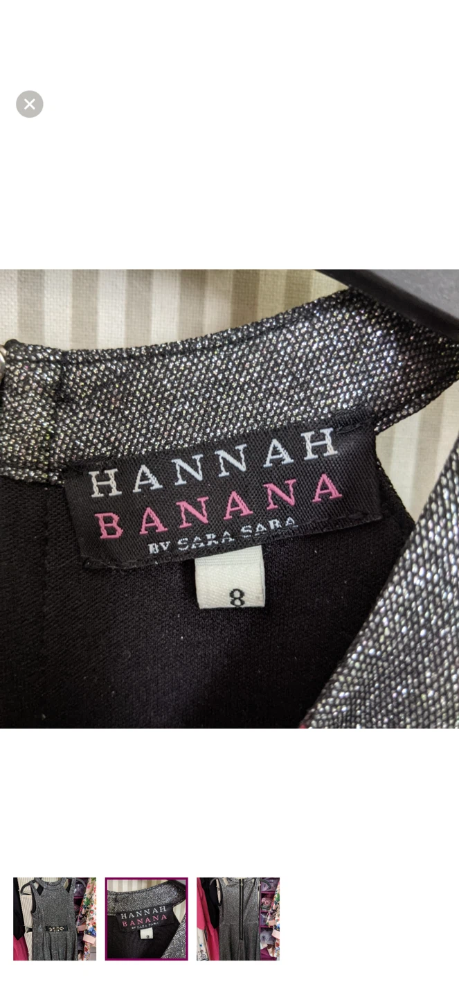 Hannah Banana Girls Silver Sparkle Jumpsuit Size 8 - photo 2