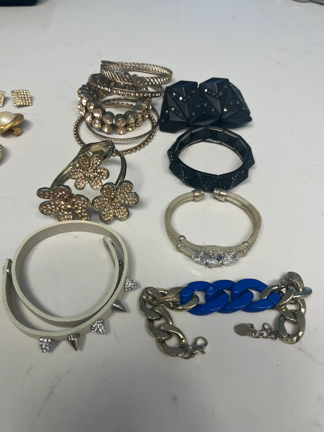 Assorted Bracelets - Gold, Silver & Black Tones