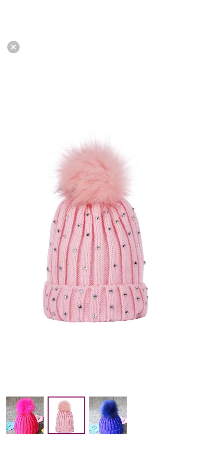 Kids Pom Pom Beanie Hat - photo 2