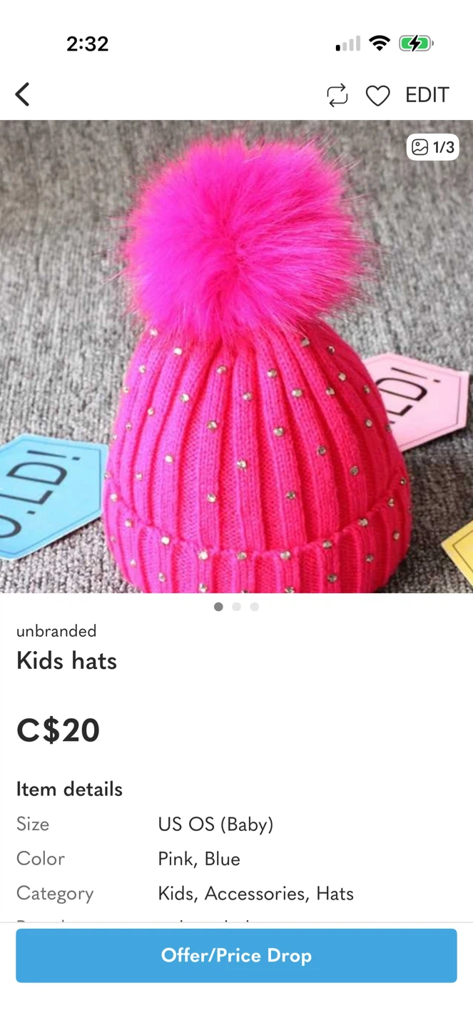 Kids Pom Pom Beanie Hat - photo 4