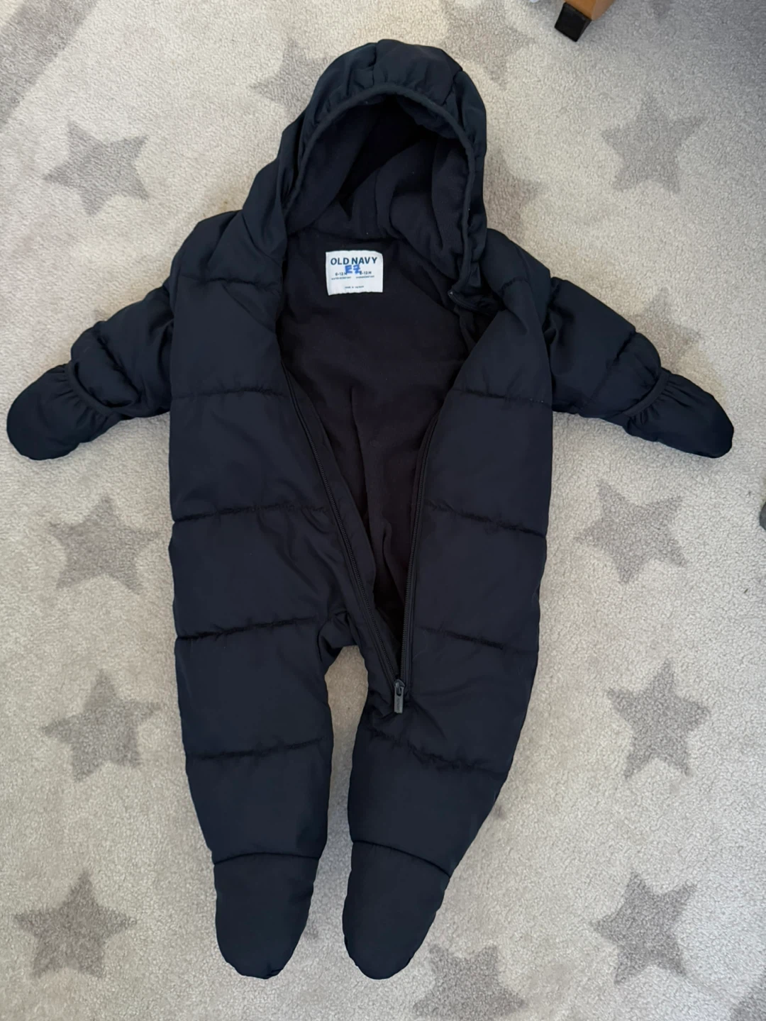 Old Navy Navy Blue Puffer Snowsuit Bunting - Size 6-12 Months - photo 3