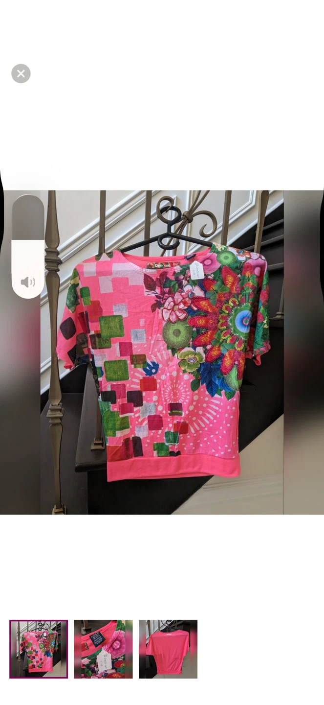 Desigual Women's Colorful Floral Print Top