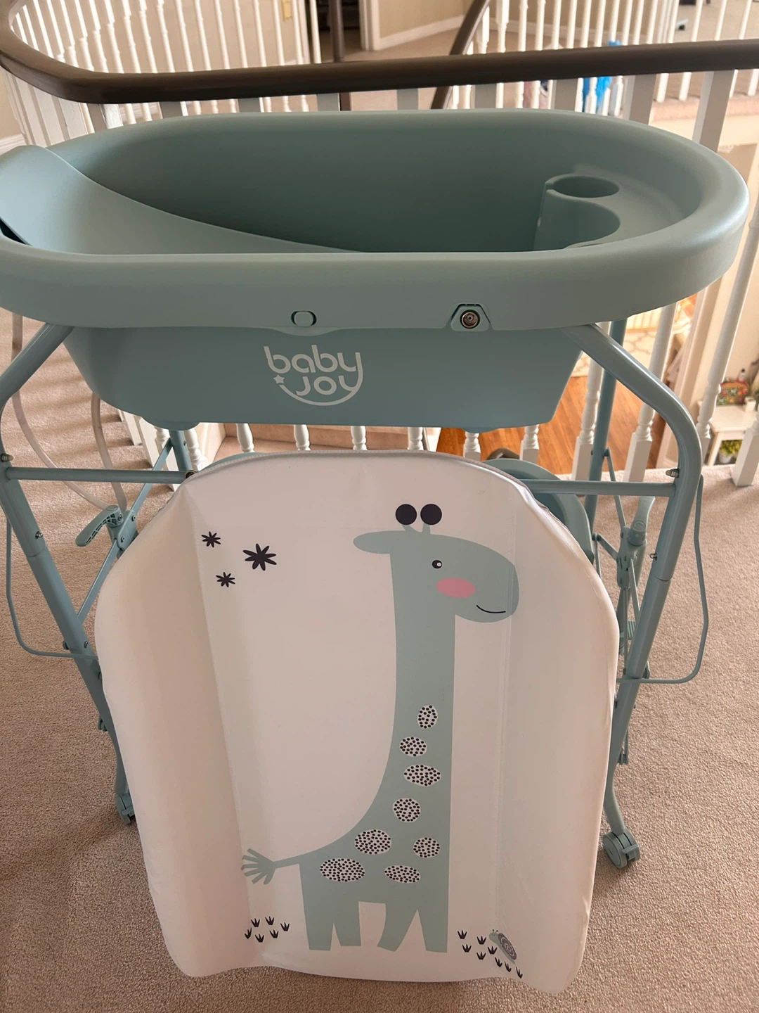 Baby Joy Baby Bathtub with Stand and Giraffe Insert - photo 2