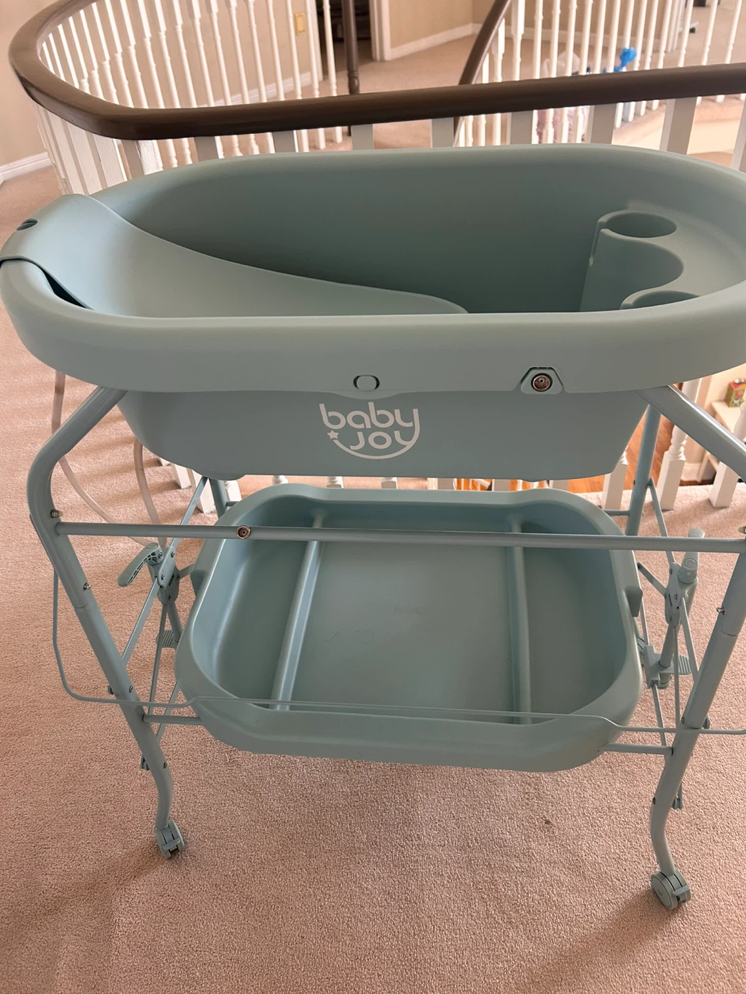 Baby Joy Baby Bathtub with Stand and Giraffe Insert - photo 3