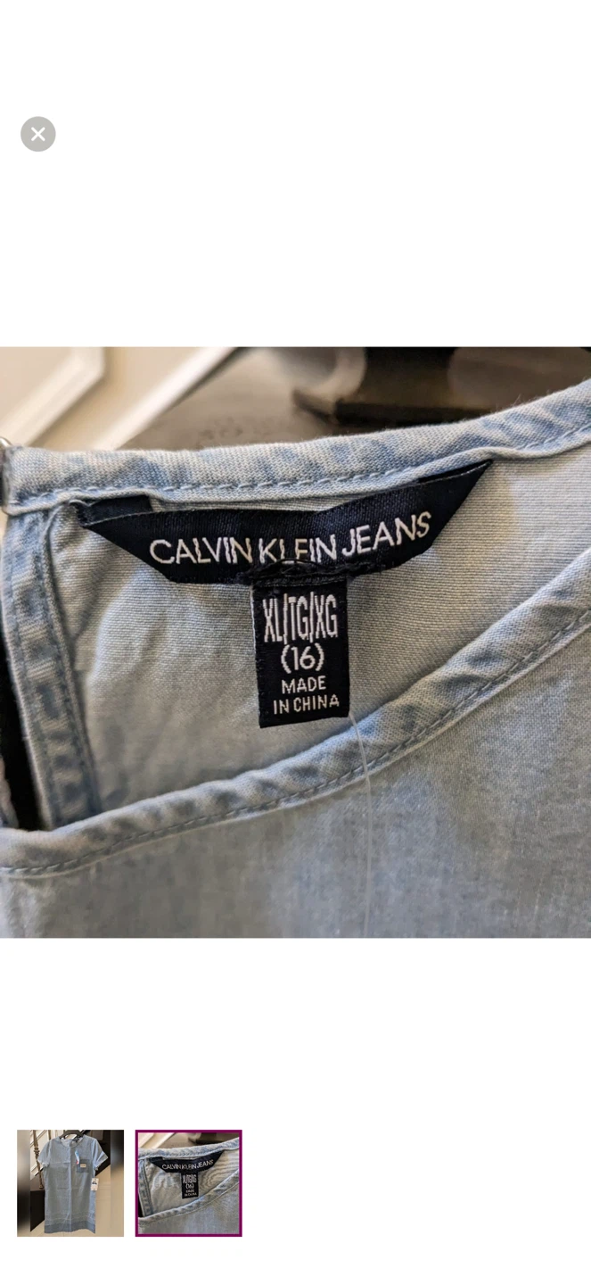 Calvin Klein Jeans Denim Dress XL/TG/GX (16)
