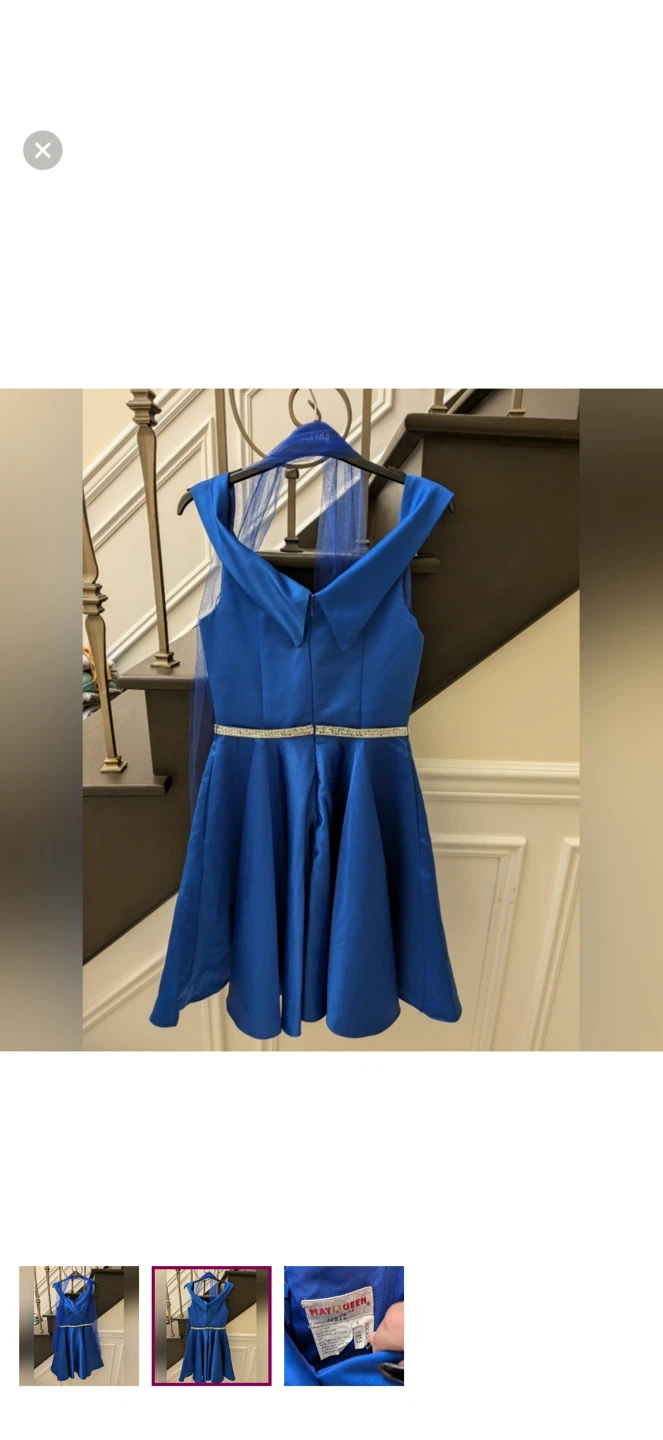 May Queen Royal Blue Dress Size 4 - photo 3