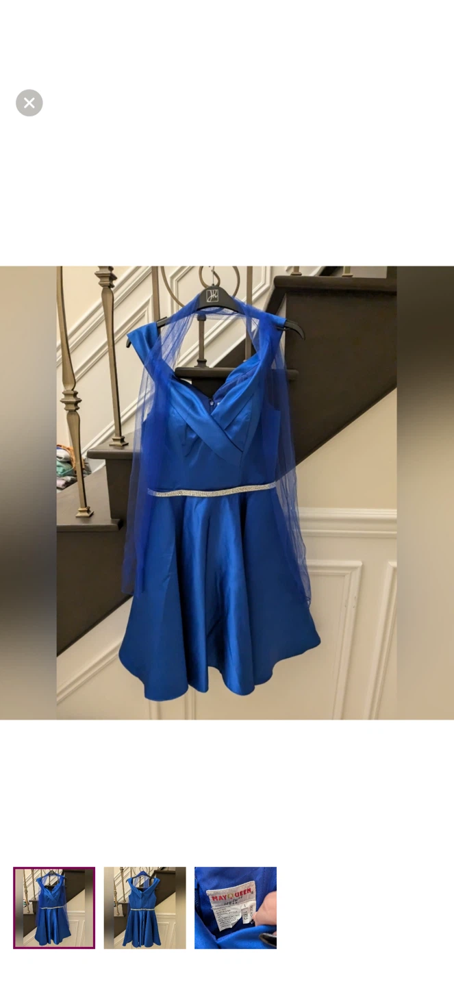 May Queen Royal Blue Dress Size 4
