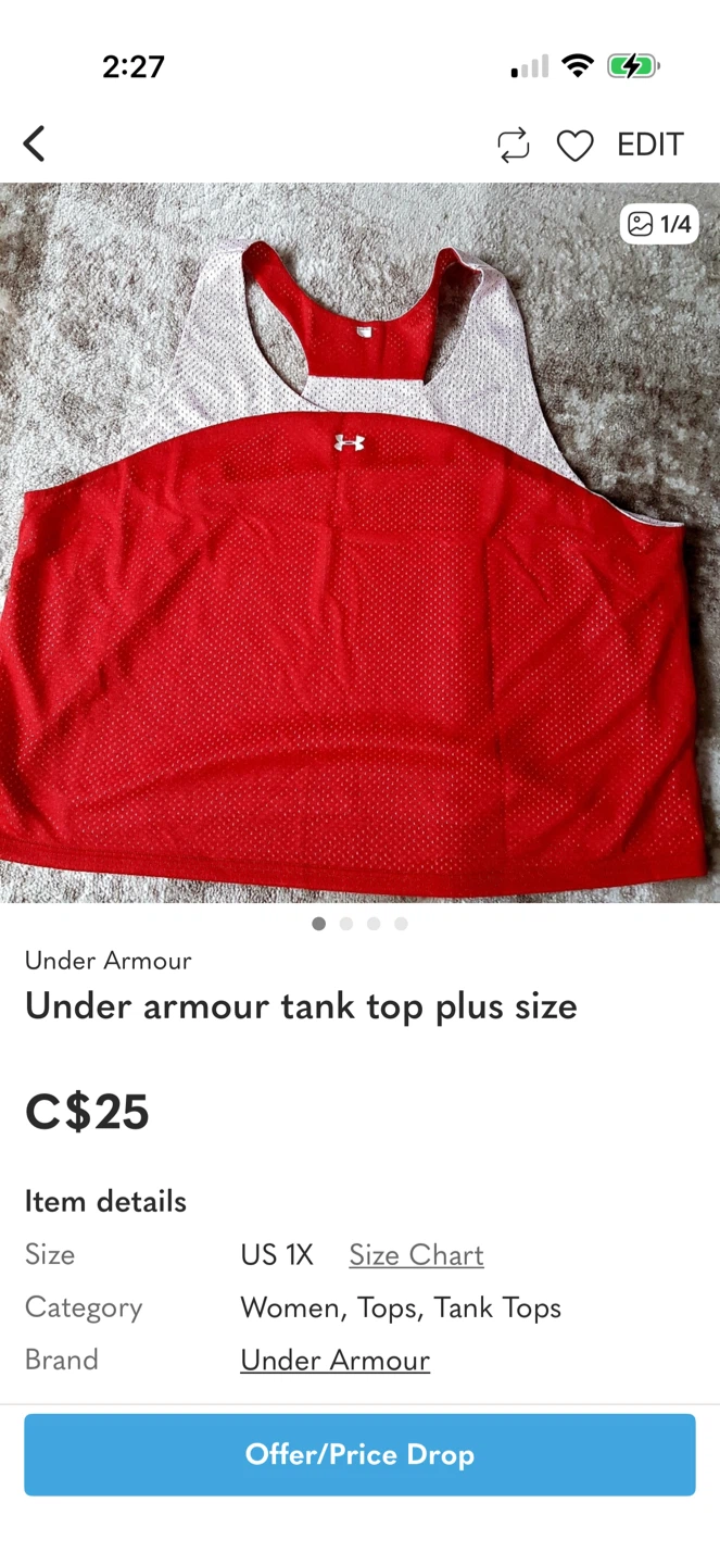 Under Armour Tank Top - Plus Size